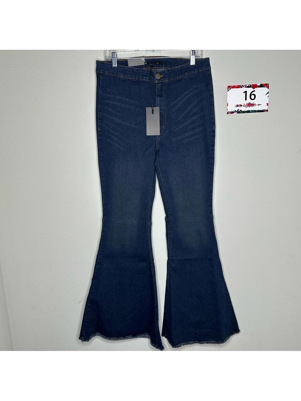 L&B size 16 Extreme Flare Jeans -dark wash denim bell bottom